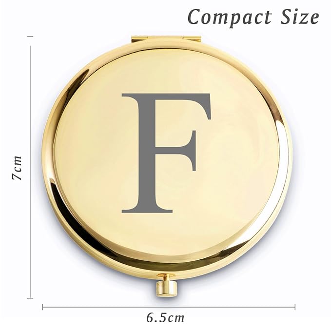 Personalized Gifts for Women Girls, Initial Compact Mirror, Unique Mothers Day Birthday Gifts for Friends Mom Wife Grandma Sister Daughter, 2025 Graduation Gifts for Her College Medical High School
