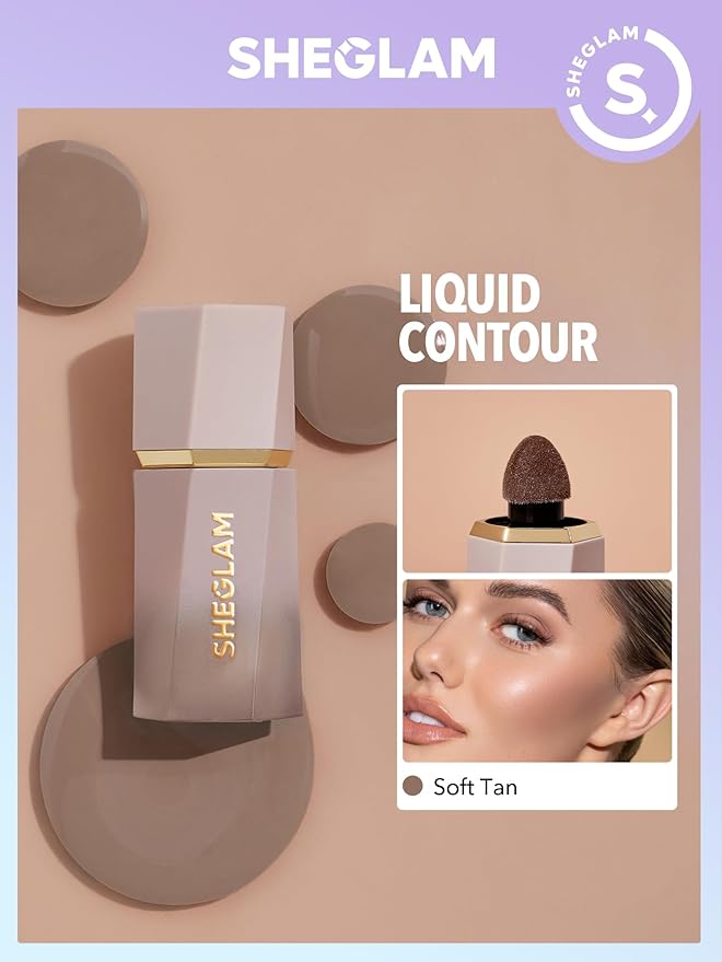 SHEGLAM Sun Sculpt Liquid Contour Stick Long Lasting Cream Bronzer Makeup-Soft Tan