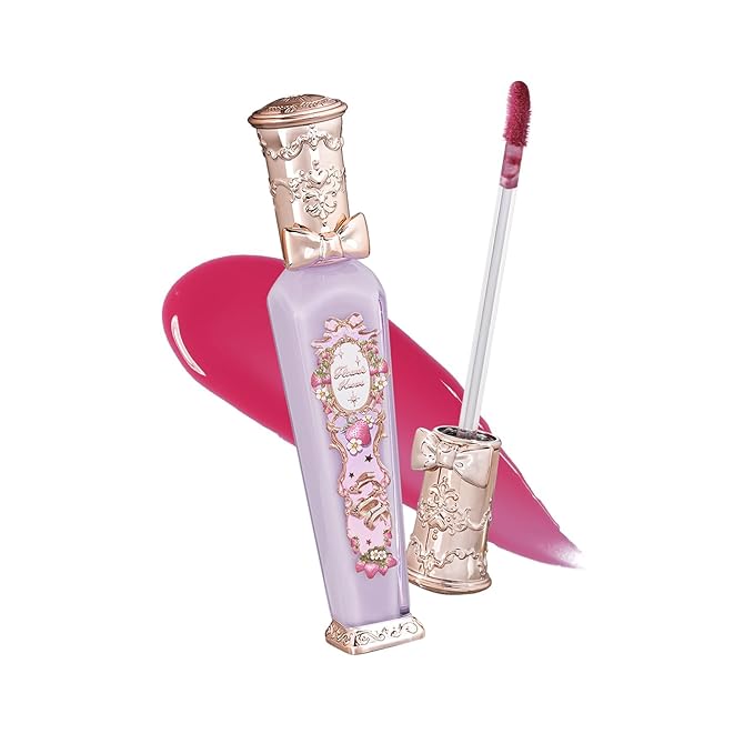 Flower Knows Violet Strawberry Rococo Glowy Lip Gloss,Moisturizing Tinted Lip Oil-Hydrating Lip Makeup for Girls&Women-Vegan & Cruelty-Free-0.12 Fl Oz,1 Count (G04 Blackberry Jam)
