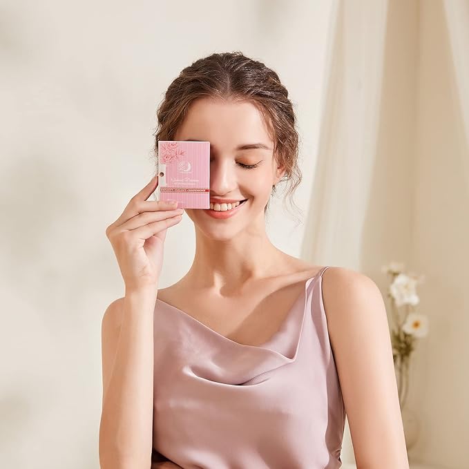 Makeup Mirror with Facial Oil Blotting Paper Sheets β 100 Counts, Silver Compact Folding Cosmetic Travel Mirror Pack (Rose)
