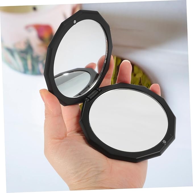 MERRYHAPY Folding Vanity Mirror Mini Mirror for Makeup Portable Makeup Mirror Travel Small Mirror Double-Sided Small Mirror Girls Mini Mirrors Magnifier Glass Double Sided X10 Pocket Mirror