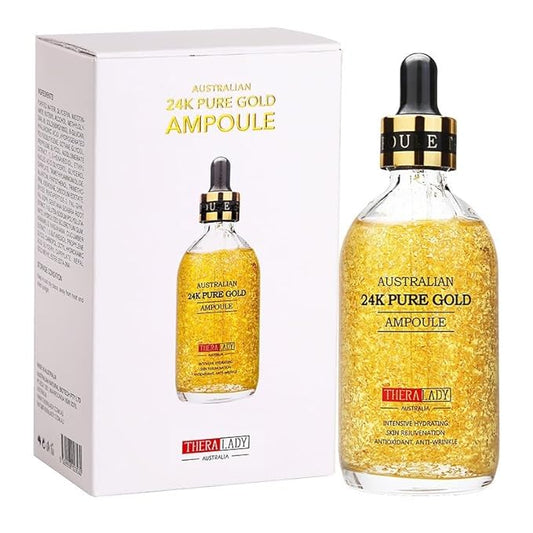 1PC Australian 24K Pure Gold AMPOULE, Hydreating Lifting Moisturizing, Firming Soothing Ampoule Facial Essence, 100ml / 3.4fl. oz