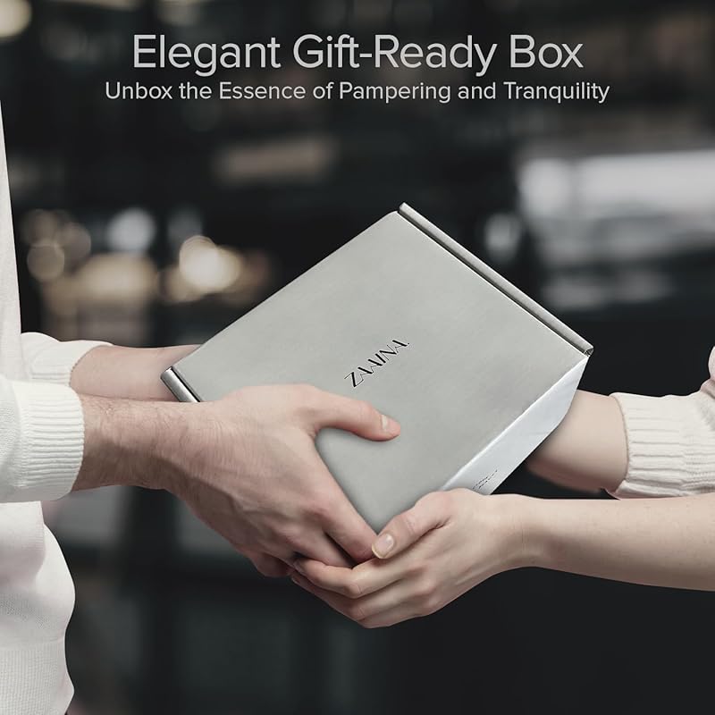 Men's Self Care Package - Luxury Spa Gift Set for Him, Unique Father's Day Gifts for Men - Handmade in USA, Relaxation Spa Gift Set for Him - Natural Men Skin Care Kit with Sandalwood Candle, Self Care Gift for Men by ZAAINA