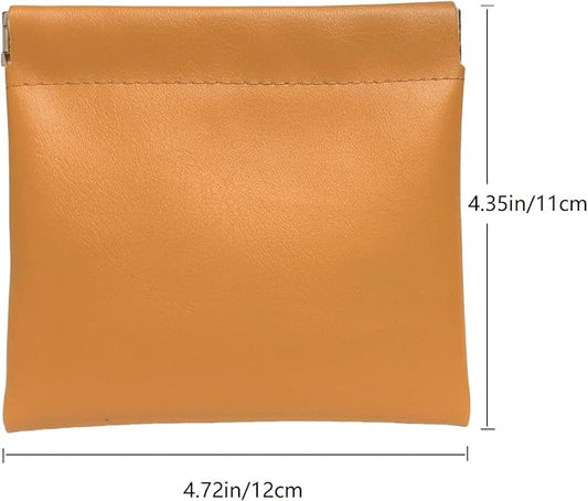 4 PCS Mini Portable Cosmetic Bags for Women, Small Makeup Bag for Purse, Coin Purse Lipstick Cosmetic Accessories Organizer, Mini Travel Kit Storage Pouch (Orange, beige, blue, green)