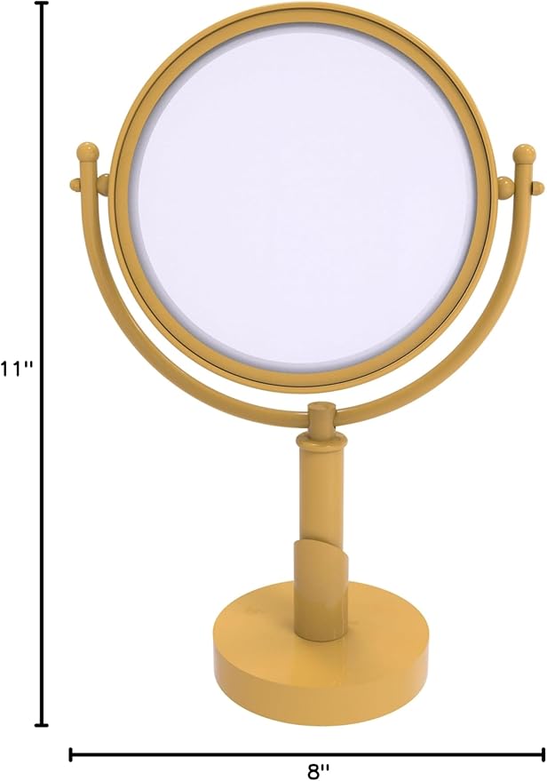 Allied Brass SH-4/2X-SGL Soho Collection 8 Inch Vanity Top Make-Up Mirror 2X Magnification, Spanish Gold