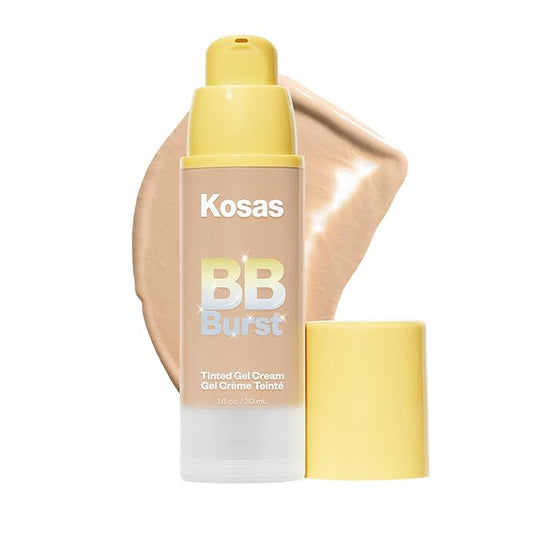 Kosas BB Burst Tinted Face Gel Cream - Supports Healthy Collagen, Smoothes Skin, Hydrates & Moisturizes - Lightweight Buildable Coverage - Medium Neutral 23, (1 Oz/30 ML)