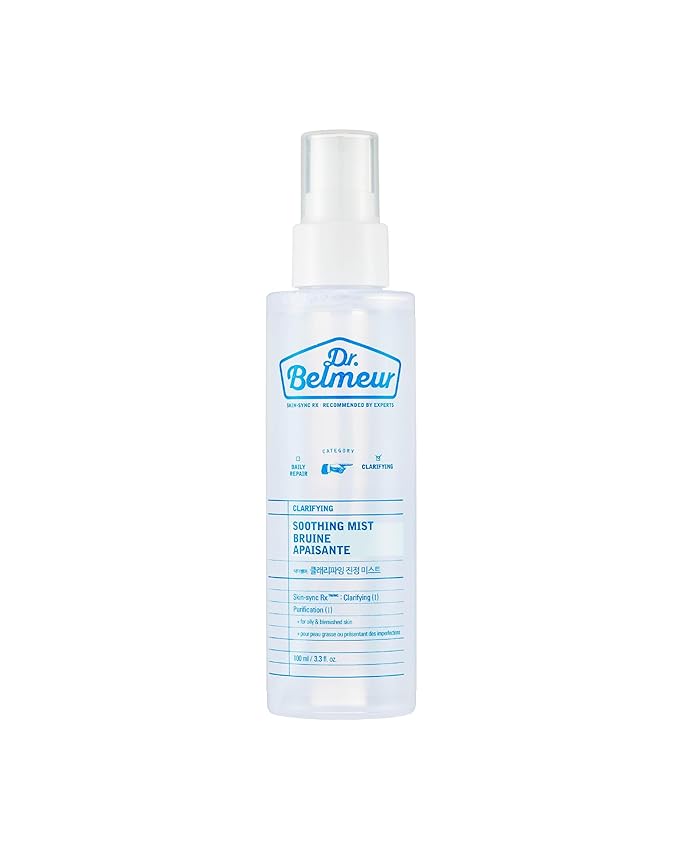Clarifying Soothing Mist (3.4fl oz) - Gentle, Hypoallergenic for Hydration, Soothing. Korean Skin Care. Beta-Glucan, Chaga Mushroom.