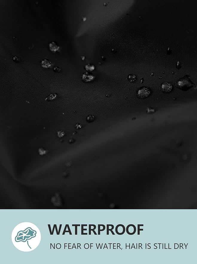 Years calm Reusable Waterproof Shower Caps for Women, Hair Caps for Showers, Double-Layer Elastic Design, for All Hairstyles, Travel-Friendly (black)