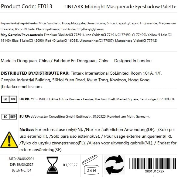 Black Smokey Eyeshadow Makeup Palette, Dark Smoky Eye Shadow Palettes for Halloween Goth Make up Glitter Shimmer Matte Pallets, Midnight Masquerade 21 Colors Brown Neutral Naked, Talc Free