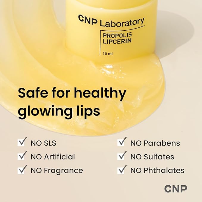 CNP Honey Lip Butter - Propolis Lipcerinβ’ 01 Original, Hydrating Overnight Manuka Lip Balm & Mask, 12hrs Long-lasting Moisture, Gifts for Women, Korean Skin Care, 0.5 fl.oz.