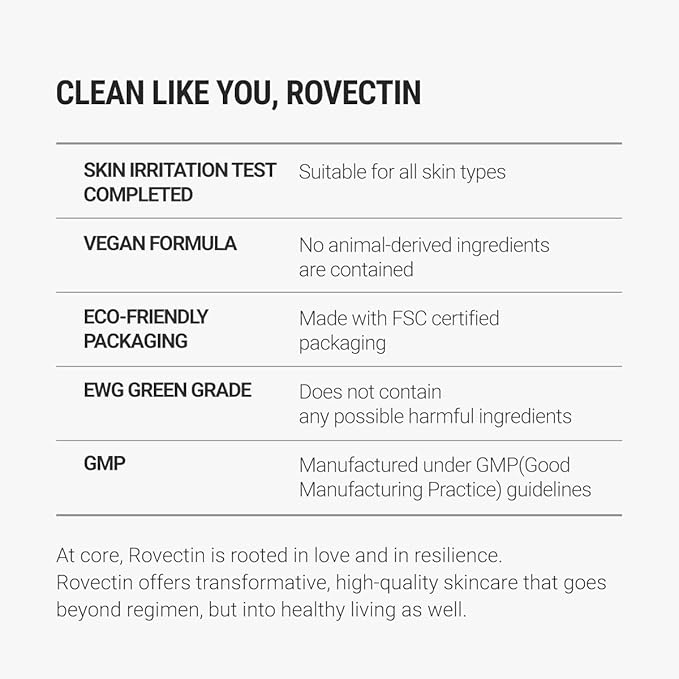 ROVECTIN Calming Lotus Water Cream - Lightweight Moisturizer Face Cream for Oily, Combination Skin | 75% Lotus Water Extract For Skin Purifying, Anti-Aging | Vegan Korean Skincare (2.03 fl oz, 60ml)