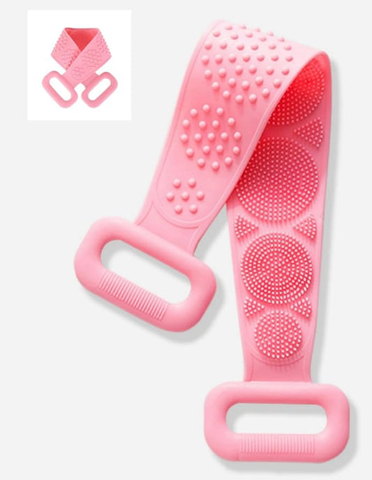 2 Pack Silicone Back Bath,Bath & Body Brush, Back Body Bath Towel,Powerful Stain Removing and exfoliating Back Pulling Strip, Adult Men and Women Back Bath Towel