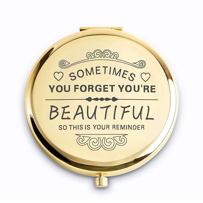 Personalized Gifts for Women Girls, Inspirational Compact Mirror, 2025 Graduation Gifts for Her, Unique Mothers Day Birthday Gift for Mom Wife Sister Daughter Niece Friend Granddaughter Grandma Aunt
