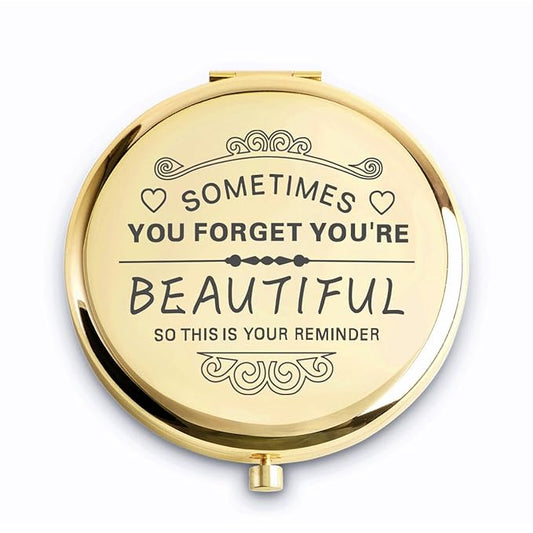 Personalized Gifts for Women Girls, Inspirational Compact Mirror, 2025 Graduation Gifts for Her, Unique Mothers Day Birthday Gift for Mom Wife Sister Daughter Niece Friend Granddaughter Grandma Aunt
