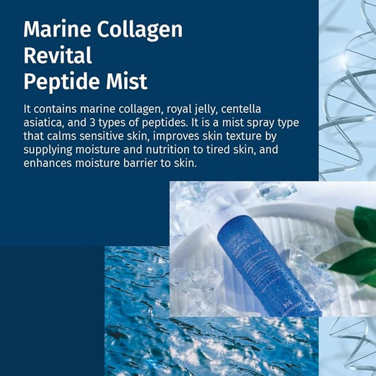Marine Collagen Revital Peptide Mist 120ml γ
£ Fine Facial Spray for Hydration Soothing Glow γ
£ Daily Moisture Mist with Centella and Peptides