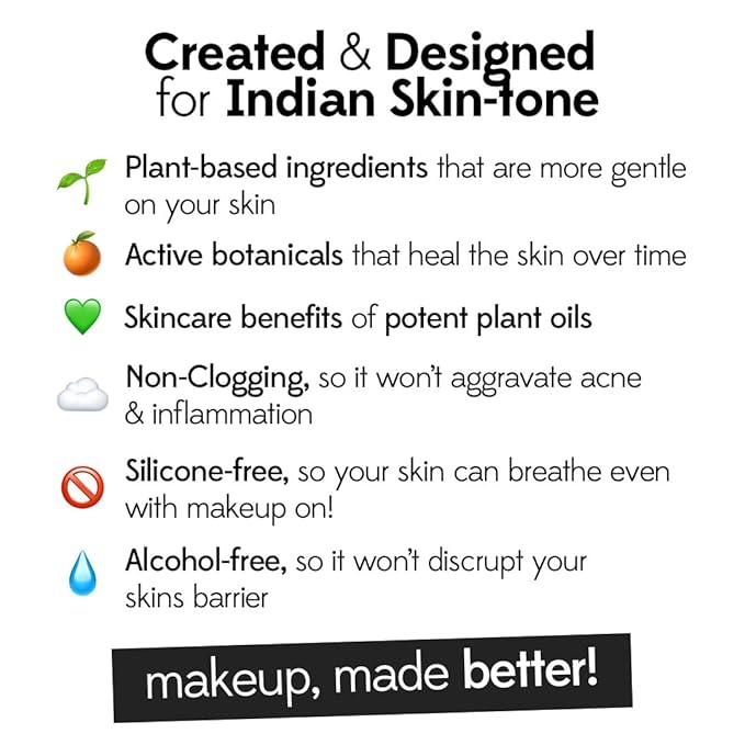 RUBY'S ORGANICS Liquid Foundation | Waterproof Full Coverage Long Lasting | Matte & Poreless, Full Coverage Blendable Normal to Oily Skin | Paraben and Synthetic Free| Shade LM 01.5, 30 ML