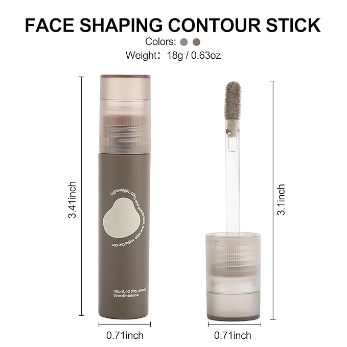 Erinde Liquid Contour Stick β Warm Toned Natural Brown Cream Bronzer for Face Definition, Soft Silky Texture with Buildable Coverage, Long Lasting Contour Makeup, Vegan & Cruelty-Free, 202