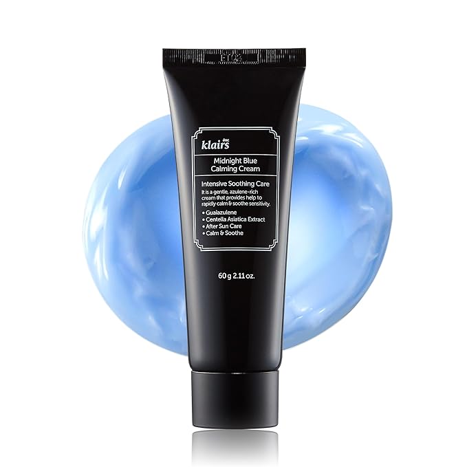 DearKlairs Midnight Blue Calming Cream β Soothing Face Moisturizer for Oily & Sensitive Skin, Redness Relief & Hydrating, Lightweight Texture, 2 Fl Oz