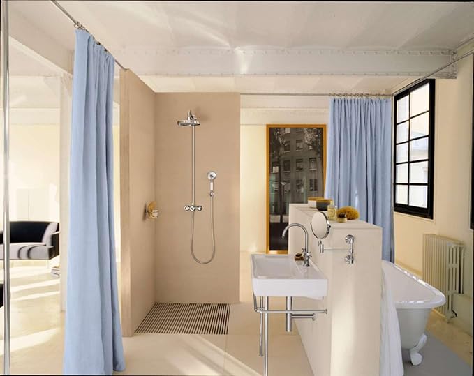 AXOR Hansgrohe 42090820 Montreux Shaving Mirror, Pull Out, Brushed Nickel