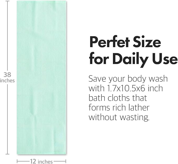 Premium Exfoliating Washcloth Towel(3 Color) Korean Loofah Bath Sponge Long Back Scrubber African Bath Sponge African Long Net for Shower/It Becomes Softer as You use.by NOPIGO