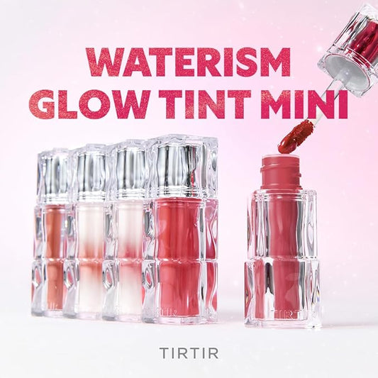 TIRTIR [*Mini Size Waterism Tinted Lip Gloss #28 Wintery, 0.06 Fl Oz β Kiss Ready Lipgloss, 12H Long Lasting Non Sticky Natural Tinted Glow Korean Multiuse Cheek and Lip Tint for Women gift