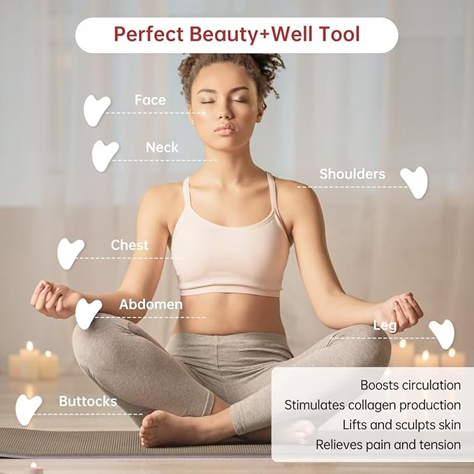 Stainless Steel Gua Sha Facial Tools Mothers Day Gifts for Mom Metal Lymphatic Drainage Massager Body Guasha Gifts for Women