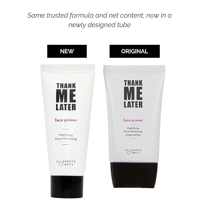 Elizabeth Mott Thank Me Later Face Primer - Mattifying Makeup Base Primer for Shine and Oil Control - Pore Minimizer, Hides Wrinkles and Fine Lines β Long-lasting Makeup Gripping Formula 30 g