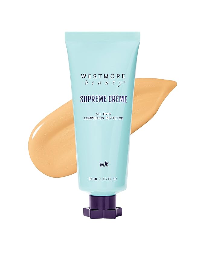 Westmore Beauty Supreme Creme All-Over Complexion Perfector β Long-Lasting CC Cream Foundation - Waterproof & Transfer-Resistant Skin Tint - 3.3 Oz (Light)