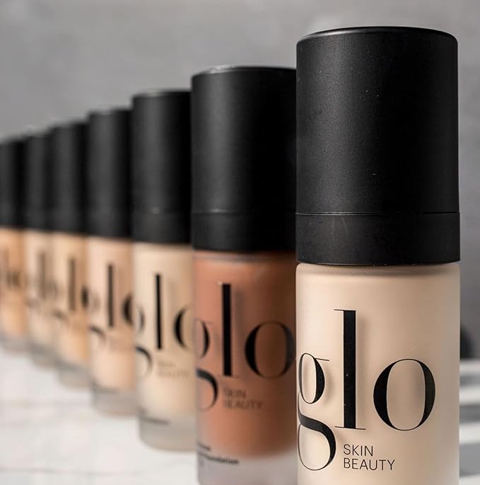 Glo Skin Beauty Luminous Liquid Mineral Foundation Makeup with SPF 18 (BrΓ»lΓ©e) - Improves Uneven Skin Tone, Smooths & Corrects Imperfections, Sheer to Medium Coverage, Dewy Finish