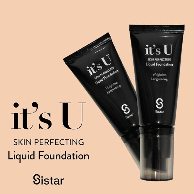 Sistar it's U Skin Perfecting Liquid Foundation Medium Coverage Buildable Weightless Longwearing Blendable 35 g / 1.23 oz. (Ivory)