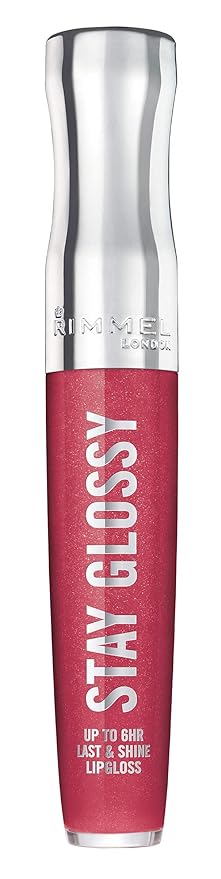 Rimmel Stay Glossy Lip Gloss - Non-Sticky and Lightweight Formula for Lip Color and Shine - 500 Rulebreaker, .18oz