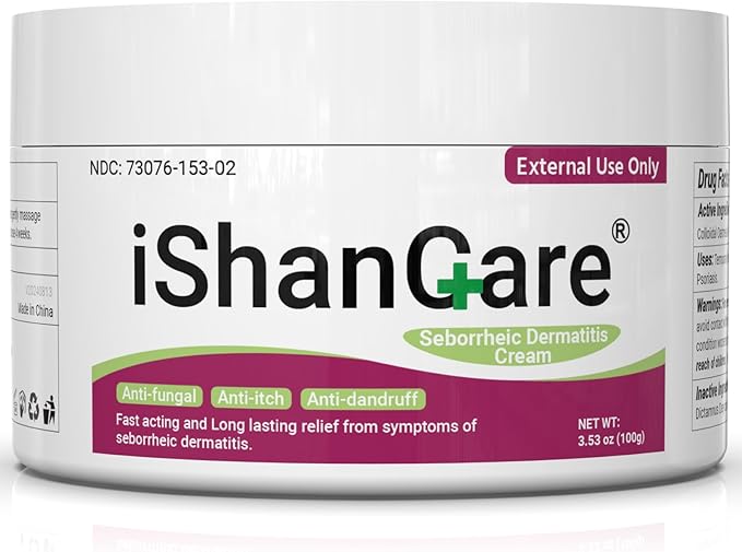 Seborrheic Dermatitis Cream, Maximum Strength Treatment for Psoriasis, Folliculitis, Dermatitis, Dandruff, Fast Relief for Itching, Redness, Irritation, Scaling, 3.53 Oz