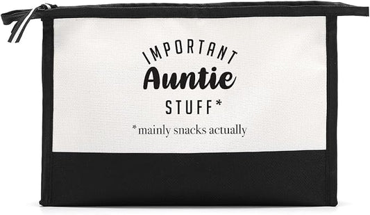 Aunt Gifts Makeup Bag - Aunt Birthday & Ideas for Women - Cosmetic Bag