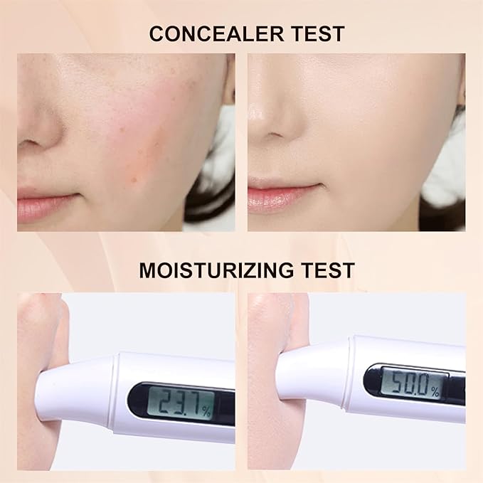 Mushroom Head Air Cushion CC Cream Foundation Moisture Cushion BB Cream for Women & Girls All Skin, Waterproof Full Coverage Self Adjusting Concealer (Deep)