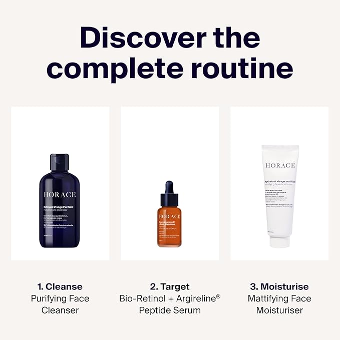 HORACE Vitamin C + Glycolic Acid Face Serum for Men β Brightening Facial Treatment for Dull Skin, Radiance Boost, and Even Complexion β Skincare for All Skin Types β Unscented, 30ml