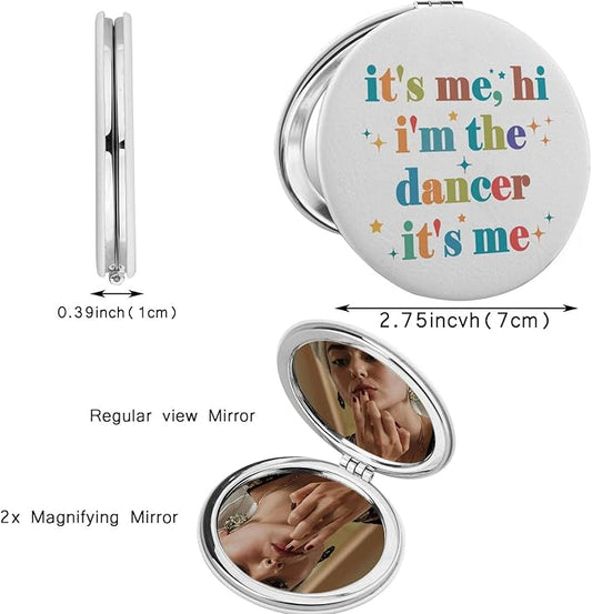 MAOFAED Dancer Gift Dancing Lover Gift Itβs Me Hi Iβm The Dancer Makeup Mirror Dance Teacher Gift (It's me Dancer)