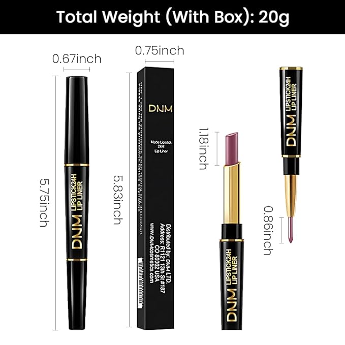 BINGBRUSH 2 IN 1 Lip Liner & Lipstick Makeup Set, Dark Red Matte Metallic Lipliner Set for Black Mature Women Waterproof Long Lasting Gift Set (3Pcs Set11-Matte:28#29#30#, 3Pcs)