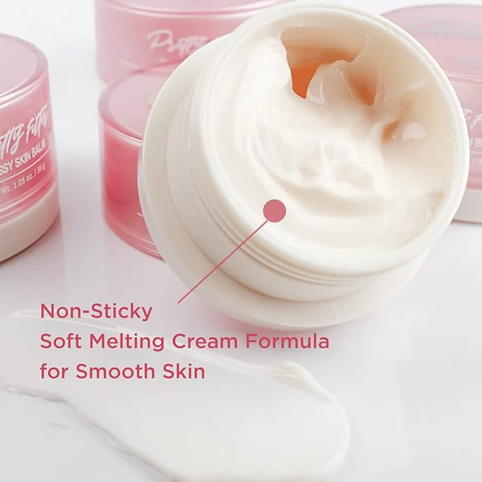 Touch in Sol Pretty Filter Glassy Skin Balm Primer 2 Pack β Skin Smooth Moisturizing Primer before Makeup - Natural Glow Face Cream Moisturizer with Shea Butter and Rose Flower Water, 1.05 oz.
