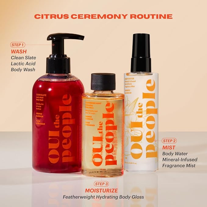 OUI the People BODY WATER, Orange Blossom Mineral-Infused Hair & Body Spray Fragrance Mist, Hydrating Hair Perfume for Women, Moisturizing Body Mist for Women