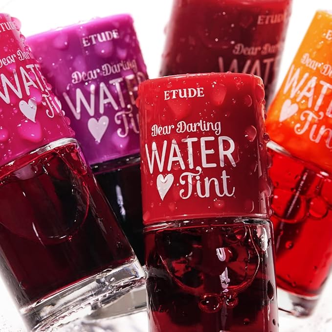 ETUDE Dear Darling Water Tint - Orange Ade (9g) | Vivid Color Lip Stain with Moisturizing Weightless & Non-sticky Finish Lip Stain | Smudge-proof Lip Tint | Korean Makeup, Kbeauty