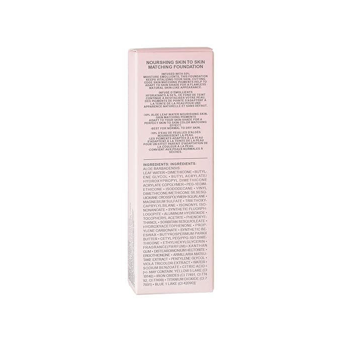 Oulac Foundation Make Up - Skincare Infused With Aloe Leaf and Vitamin E, Medium to High Coverage Liquid Vegan Foundation 30ml, Shade: Porcelain 01