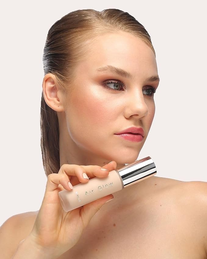 Farmasi Air Glow Foundation, Deeply hydrating and Lightweight Skincare Effects, Sea-Water formula, Natural-looking Skin Hydrated Softer and Smooter, Buildable Hylauronic Coverage 1 Fl Oz / 30 ML - N12