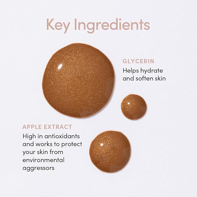 Bronzing Drops - Liquid Bronzer Face Drops with Glycerin - All Skin Types, Vegan, Cruelty Free, Fragrance Free, 1.164 FL OZ