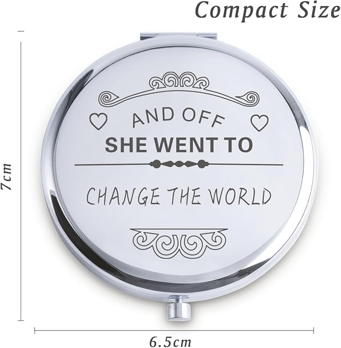 Personalized Gifts for Women Girls, Inspirational Compact Mirrors, 2025 Graduation Gifts for Her, Unique Mothers Day Birthday Gifts for Mom Sister Wife Daughter Niece, Friendship Gifts for Friends