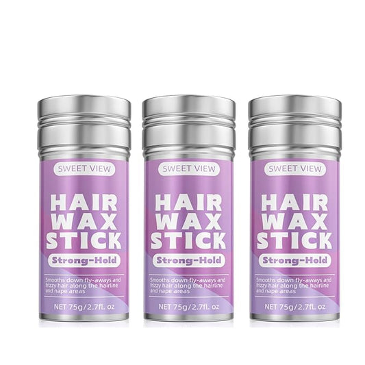 3PCS Hair Wax Stick, Flexible Hold Slick Back Hair Pomade/Balm for Tame Flyaways, Frizz, Sleek Ponytail, Bun, Styling Accessory Cream/Gel for Girls, Kids