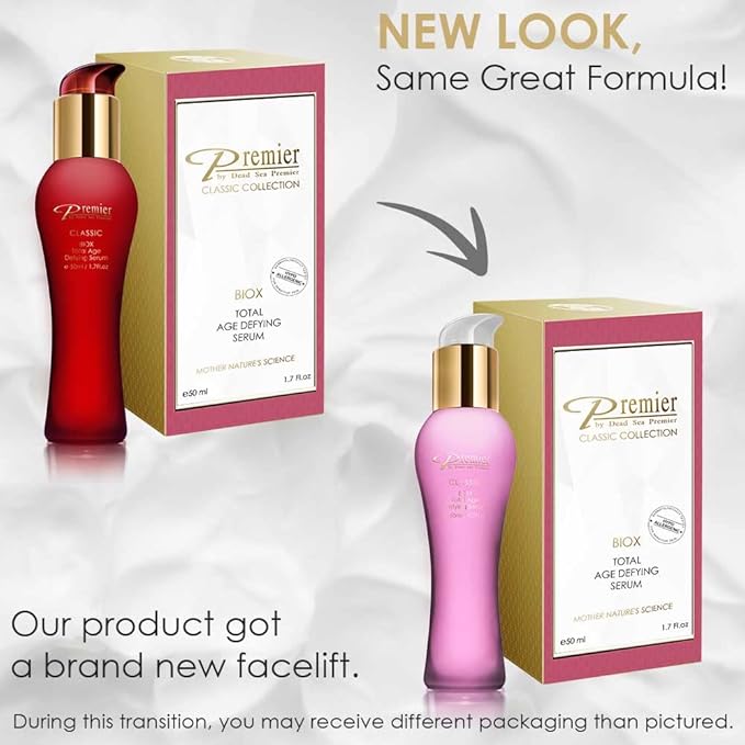 Premier Dead Sea Classic BIOX serum, Total Age Treatment, Anti-Age, anti wrinkle, anti expression marks gel Complex, soft, gentle, non tacky 1.6 fl.oz