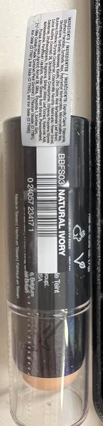 Palladio BUILD & BLEND Foundation Stick, Medium Coverage Buildable Contour Stick for Face, Ultra Blendable Creamy Formula for a Natural Shine Free Finish, 0.25 Ounce (Natural Ivory)