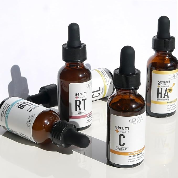 CLARA'S NEW YORK Retinol Facial Serum with Vitamin E β Anti-Aging, Wrinkle & Fine Line Reduction β Hydrating Face Serum β 30ml / 1 fl oz β Made in USA