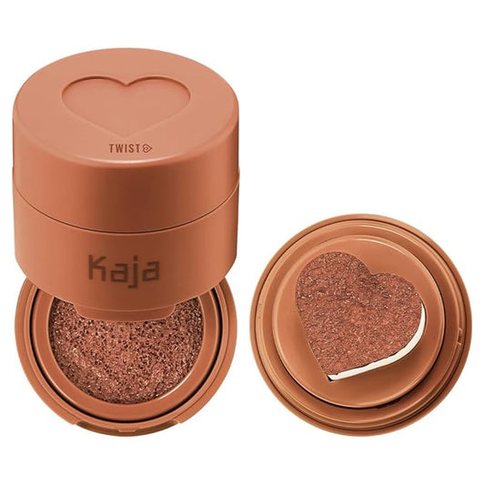KAJA Blusher - Cheeky Stamp 07 Spicy | Kbeauty, Cute Makeup, Buildable & Blendable Shade with Heart-shaped Applicator, Sunkissed Finish, Travel size, Hygienic, Portable, Korean Makeup, 0.17 Oz