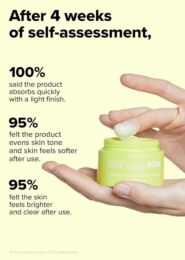 I DEW CARE Vitamin C Face Moisturizer - Say You Dew | Korean Skin Care Routine Panthenol, Niacinamide, Non-irritating, Hydrate and Illuminate Glass Smoother Skin, 1.69 FL Oz